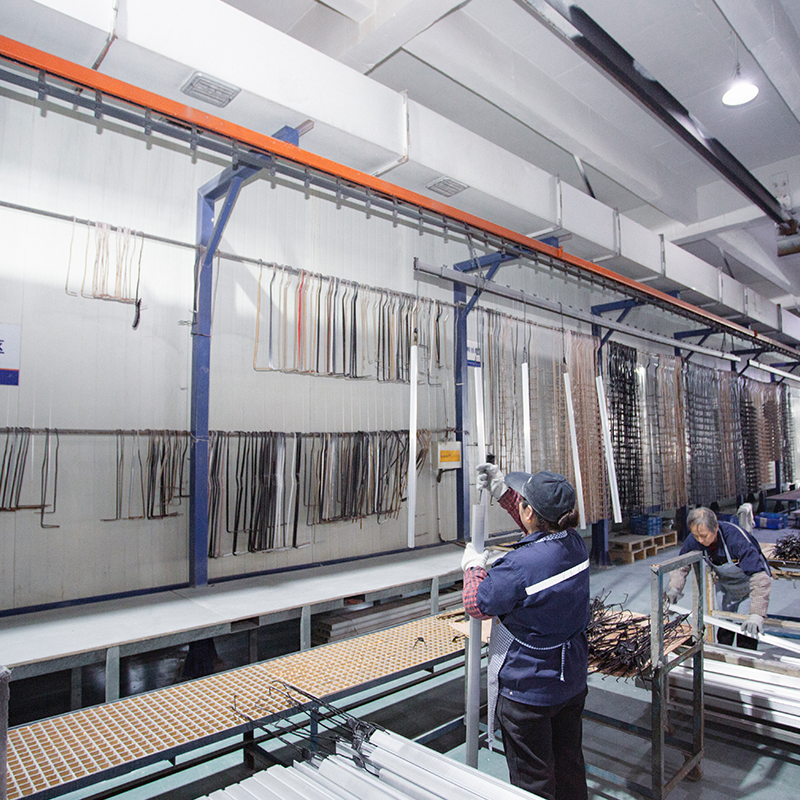 Coating Workshop - Powder Coating Line - Hanging Operation